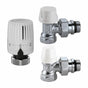 Kit termostatico a squadra completo per tubi ferro diam. 1/2" Caleffi per termosifoni