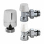 Kit termostatico a squadra completo per tubi ferro diam. 1/2" Caleffi per termosifoni Caleffi