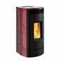 Stufa a pellet Caminetti Montegrappa Alpina M MW24 19,7 kW Idro Bordeaux Lucido