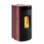Stufa a pellet Caminetti Montegrappa Alpina M MW24 19,7 kW Idro Bordeaux Lucido Caminetti Montegrappa