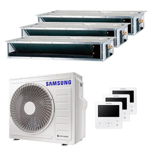 Condizionatore Samsung canalizzabile trial split 12000+12000+12000 BTU inverter A++ unità esterna 8,