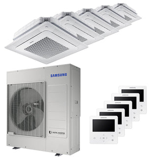 Condizionatore Samsung Cassetta Windfree 4 vie penta split 7000+9000+12000+12000+12000 BTU inverter A++ unità esterna 10,0 kW Samsung