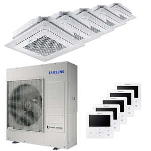 Condizionatore Samsung Cassetta Windfree 4 vie penta split 7000+7000+7000+7000+7000 BTU inverter A++ unità esterna 10,0 kW