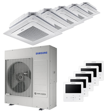 Condizionatore Samsung Cassetta Windfree 4 vie penta split 7000+7000+7000+9000+12000 BTU inverter A++ unità esterna 10,0 kW