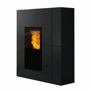 Stufa a pellet Edilkamin Blade2 H 22 Up 22,8 kW Idro WiFi Nero