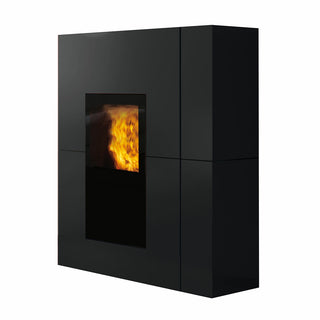 Stufa a pellet Edilkamin Blade2 H 22 Up 22,8 kW Idro WiFi Nero
