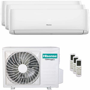 Condizionatore Hisense Hi-Comfort 2025 trial split 12000+12000+12000 BTU inverter A++ wifi unità est