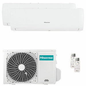 Condizionatore Hisense IQ PLUS dual split 9000+12000 BTU inverter A++ wifi unità esterna 4.1 kW